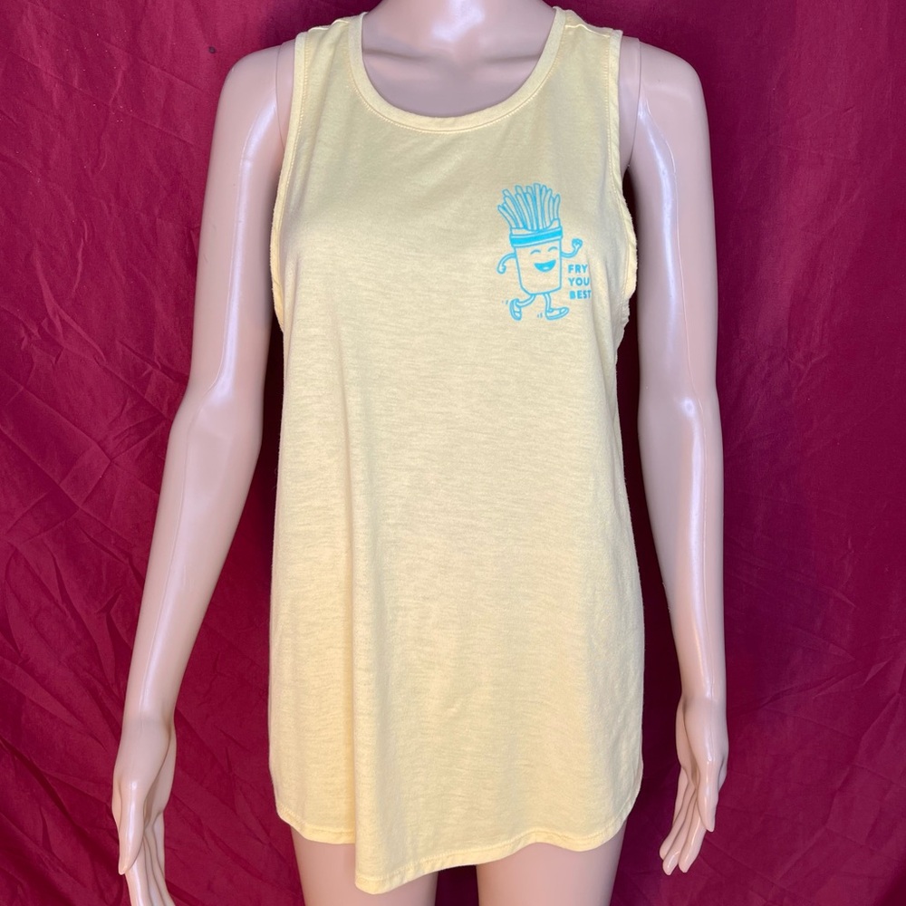 Old Navy Active Go Dry Fry Your Best Running French Fries Tank Top Large